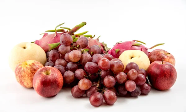 Organic fruit isolated on white background — Stock Photo, Image