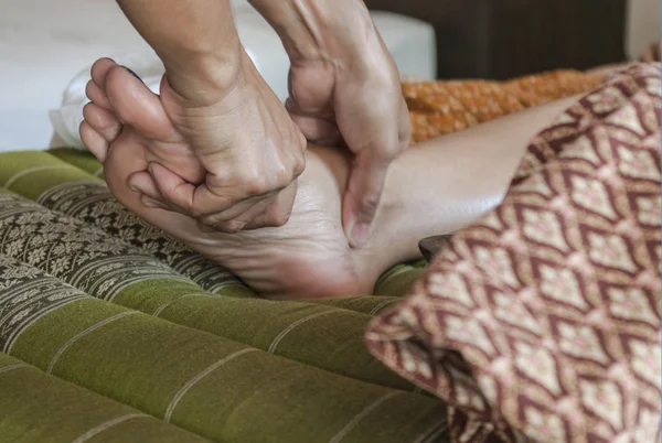 Foot massage close up shot — Stock Photo, Image