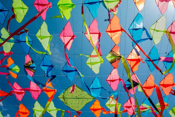 Decorative kite overhead plane — Stock Photo, Image