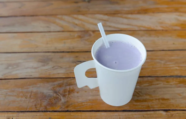 Taro melk, warme kop menu — Stockfoto