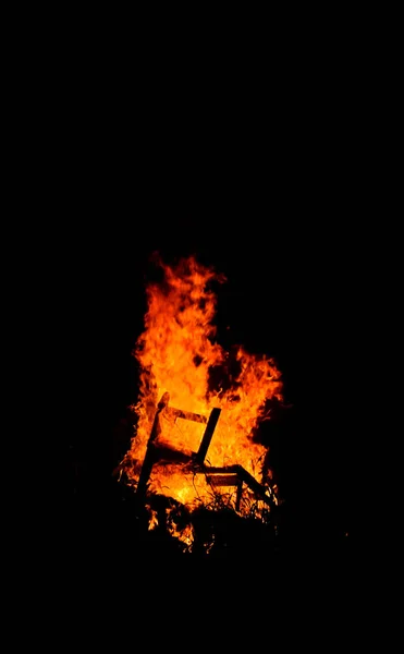 夜の素敵な火災 — ストック写真