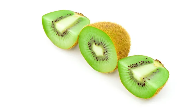 Kelompok buah kiwi pada latar belakang putih, Buah terisolasi — Stok Foto