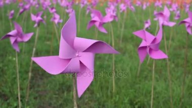 Pembe rüzgar türbini Rüzgar yeşil alanı, el vurdu tarafından iplik