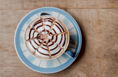 Cafe Mocha, en iyi manzaralı güzel sıcak kahve