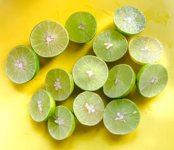 Group of lime sliced — Stock Photo, Image