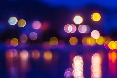 Soyut renkli bokeh ışık arkaplanı