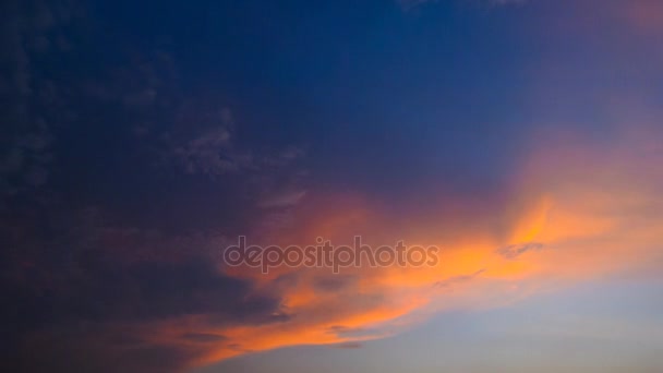 Time Lapse Nice Clouds Sunset Light Twilight Sky — Stock Video