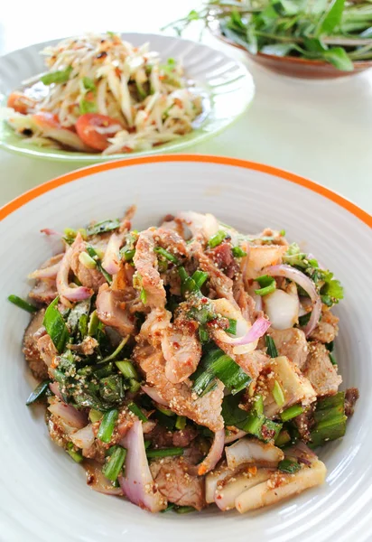 Diapositive salade de porc grillé — Photo