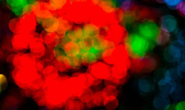 Fondo de luz Bokeh colorido, decoración ligera de Navidad con —  Fotos de Stock