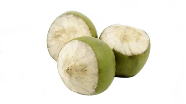 Skupina ze zeleného kokosu, samostatný — Stock fotografie