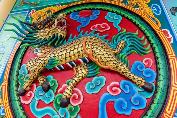 Écuplure de cheval dragon, style chinois — Photo