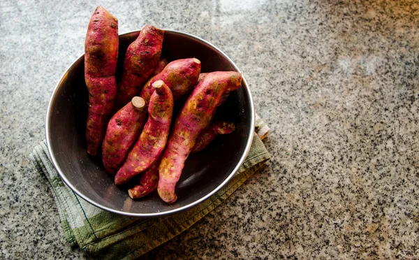 Sweet potato in bowl — Stock Photo, Image