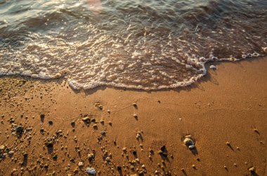 Arka plan dalga köpüğü plaj ve deniz