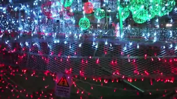 Árvore de Natal decoração de iluminação — Vídeo de Stock