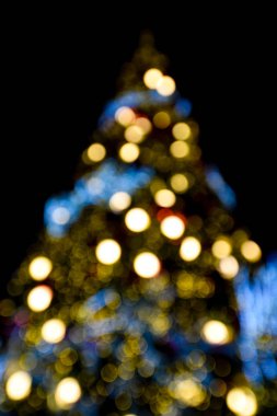 Güzel Noel ışık ile defoused, Bokeh açık renkli tatil