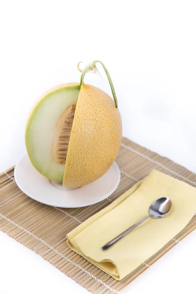 Melão Pronto Para Comer Gália Melão Fruta — Fotografia de Stock