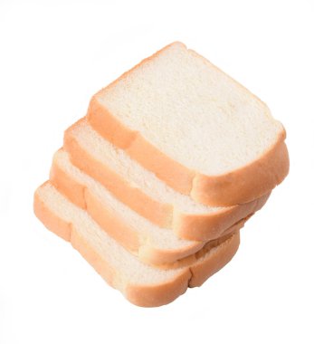 Beyaz arka plan üzerinde izole ekmek grup