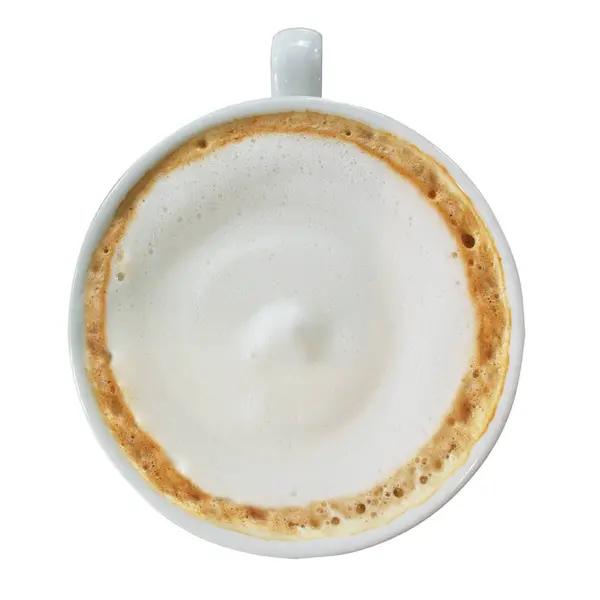 Tasse de café latte chaud isolé — Photo