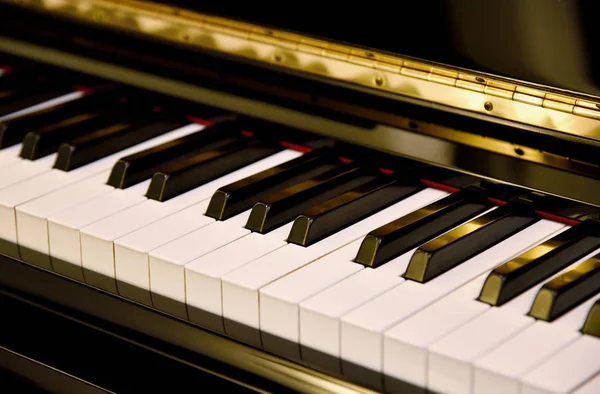 Piano keys, Music instrument close up — ストック写真