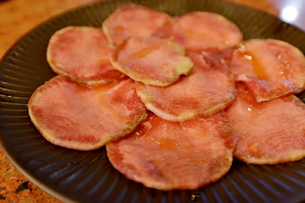 Raw Meat Sliced Close Shot — Stock Photo, Image