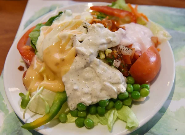 Salade Crème Menu Hors Œuvre — Photo