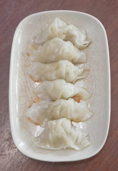 Gyoza Skålen Japanska Stekta Dumplings — Stockfoto