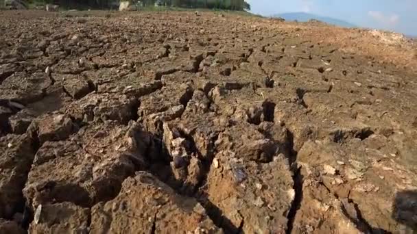 Fondo Tierras Sequía Inclinación Hacia Arriba — Vídeos de Stock