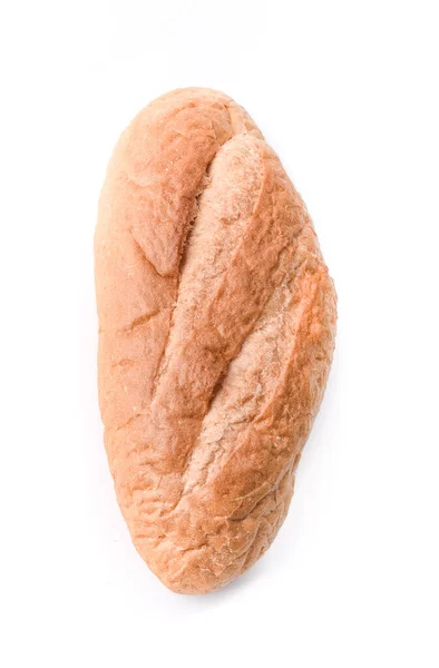 在白色背景上分离的面团面包 — 图库照片
