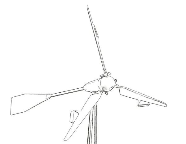 Контуры ветряной турбины — стоковое фото