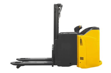 Palet istifleyicisi beyaz arkaplanda izole edildi