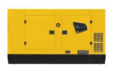 beyaz zemin üzerinde büyük jeneratör