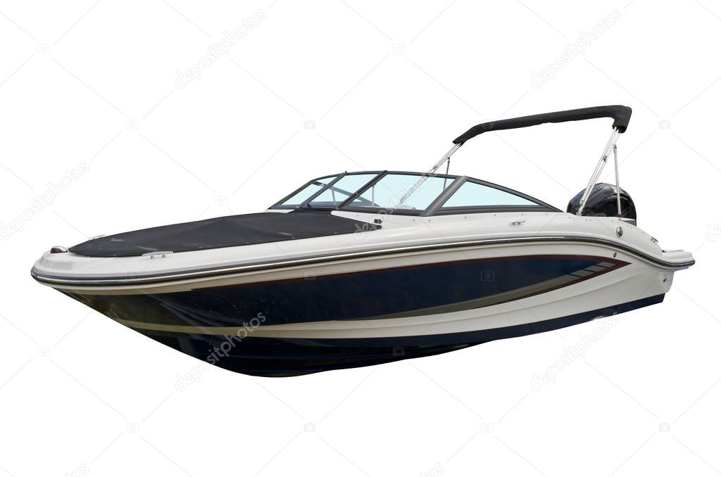 Motor boat isolated on a white background