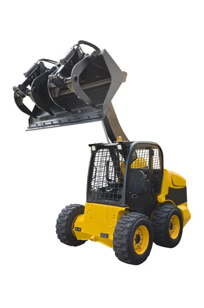 Small Telescopic Handler Isolated White Background — Stock Photo, Image