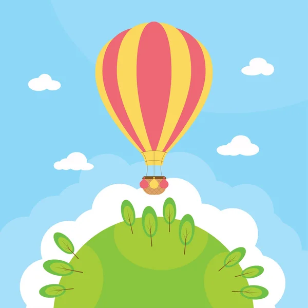 Hőlégballon háttér — Stock Vector