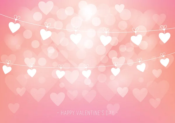 Roze harten Valentine's dag Abstract ontwerp — Stockvector