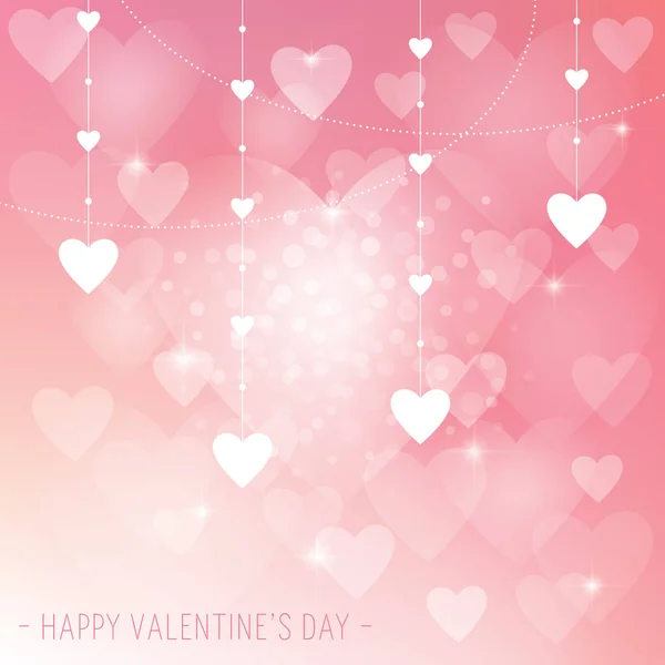 Valentine's Day Love Heart Background — Stock Vector