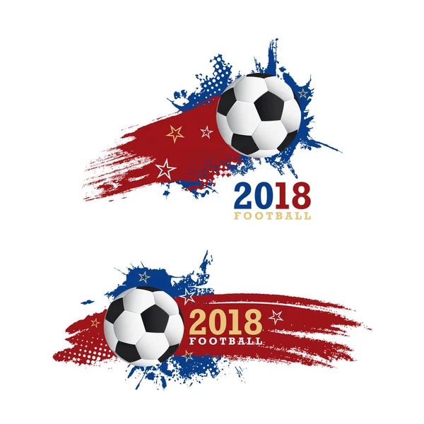 Design do Campeonato de Futebol 2018 — Vetor de Stock