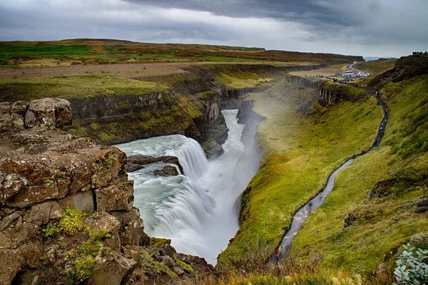 冰岛的Gullfoss瀑布 — 图库照片