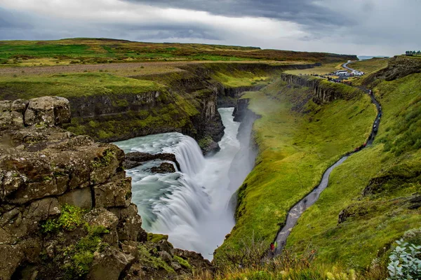 Gullfoss vízesés Izlandon — Stock Fotó