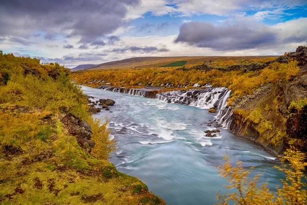 Barnafoss Καταρράκτης στην Ισλανδία — Φωτογραφία Αρχείου