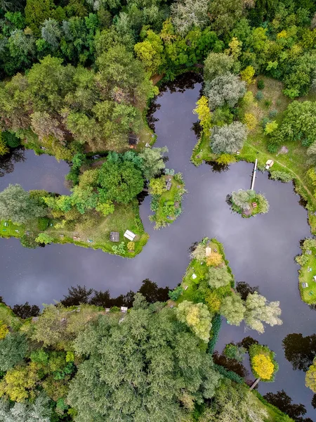 Lago tranquilo na floresta — Fotografia de Stock