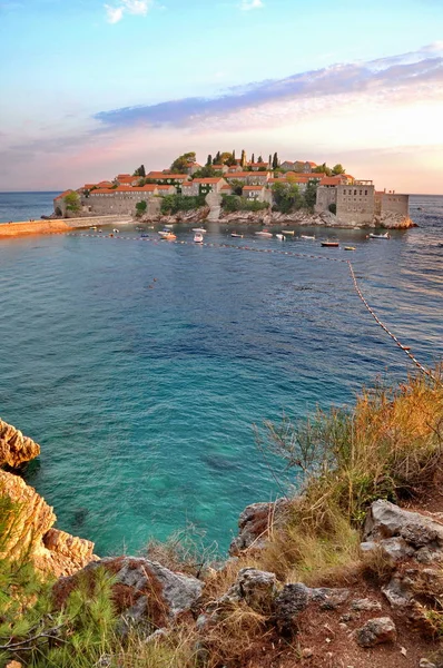 Gamla stan i Sveti Stefan — Stockfoto