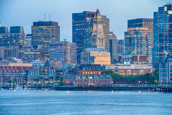 Weergave van de binnenstad van Boston, Usa — Stockfoto