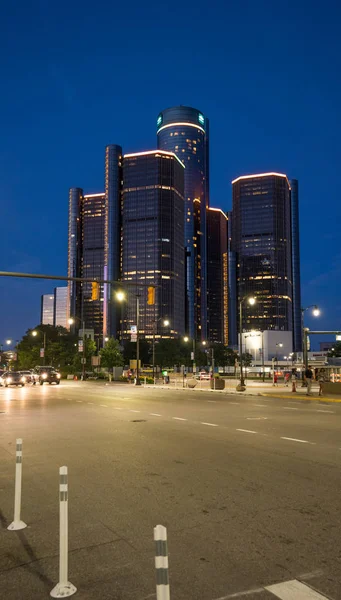 Street view of downtown area of Detroit in the United State — Stock Photo, Image