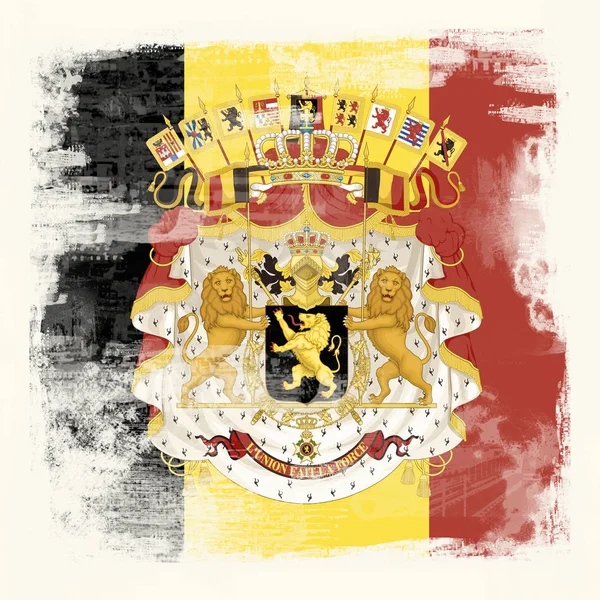 Grunge-Flagge Belgiens — Stockfoto