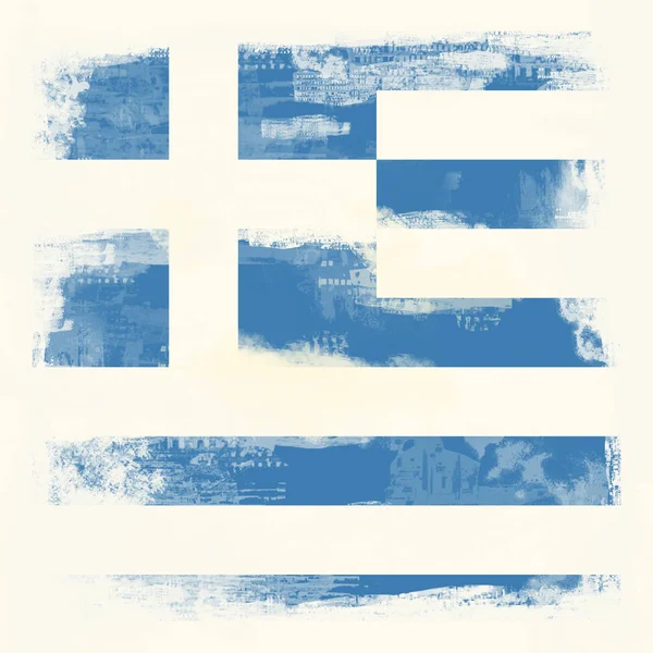 Гранж-флаг Греции — стоковое фото