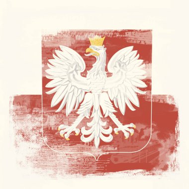 Polonya bayrağı Grunge