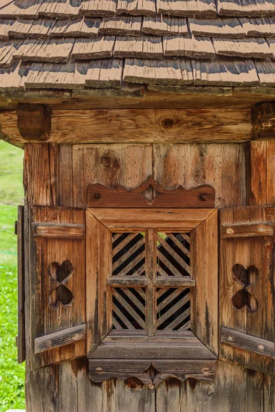 Old Window Hut Alpe Siusi South Tyrol Italy — Stock Photo, Image