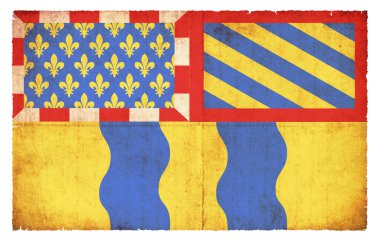 Fransız Ayrılış Saone-et-Loire bayrağı grunge stilinde oluşturuldu