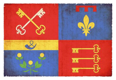 Fransız Ayrılış Vaucluse bayrağı grunge stilinde oluşturuldu